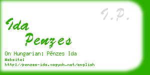 ida penzes business card