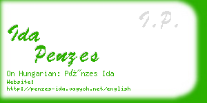 ida penzes business card